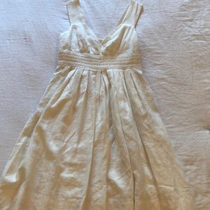 Anthropology dress- off white linen